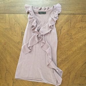 MetroPark long blouse/top with asymmetrical ruffle